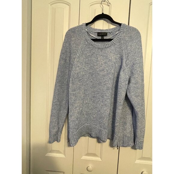 Lane Bryant shimmery blue side zip sweater 22/24 - Picture 5 of 6